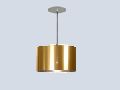 Silindir Metal Altin Abajur