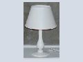 	 Matte White Color Wooden Table Lamp