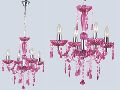 Pembe �� Mekan Kristal Modern Avize